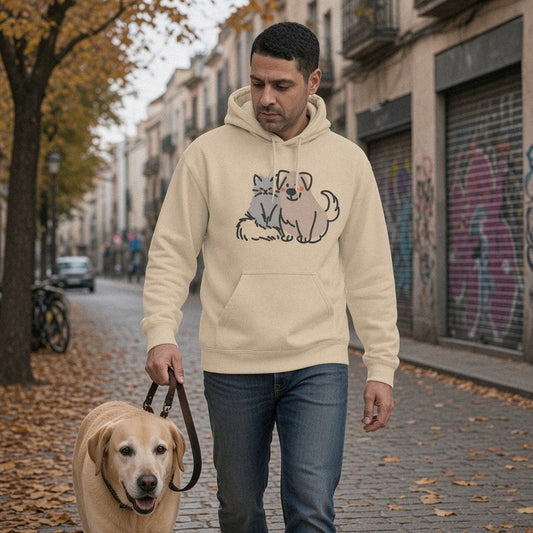 Sudadera Silver Paw con su mascota mayor